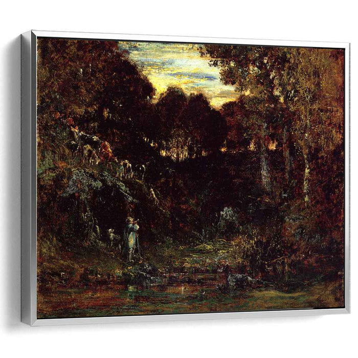 Cows Returning from the Mountainside (1865) by Theodore Rousseau