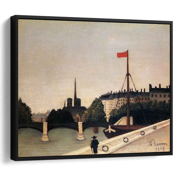 Notre Dame View of the Ile Saint Louis from the Quai Henri IV (1909) by Henri Rousseau