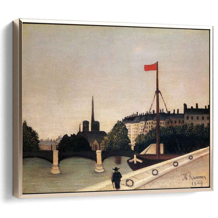 Notre Dame View of the Ile Saint Louis from the Quai Henri IV (1909) by Henri Rousseau