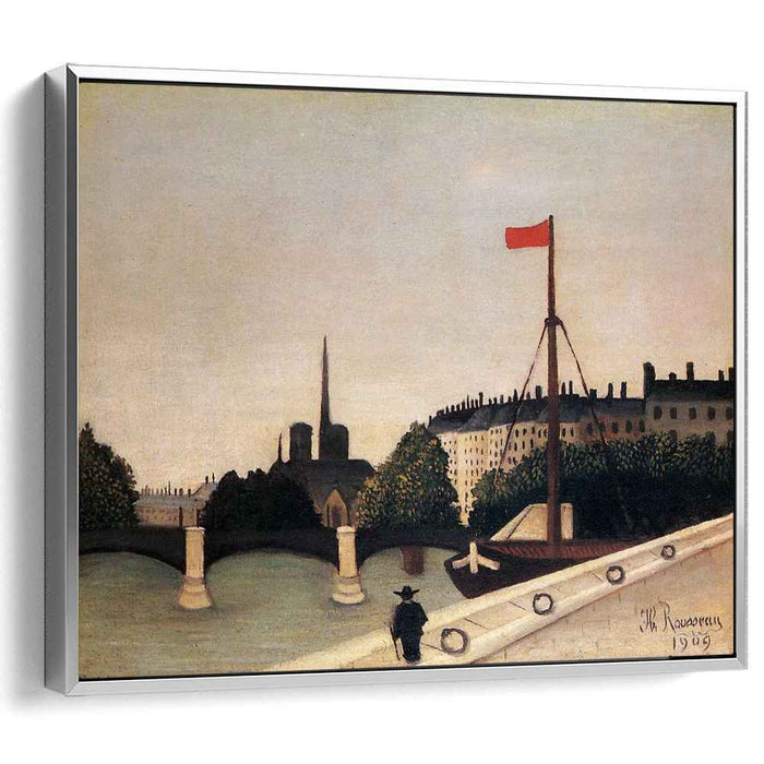 Notre Dame View of the Ile Saint Louis from the Quai Henri IV (1909) by Henri Rousseau