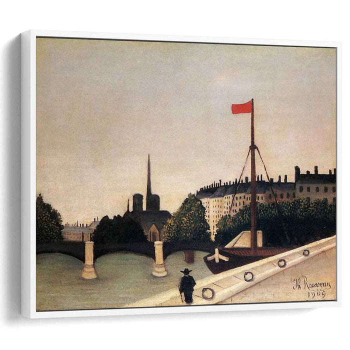 Notre Dame View of the Ile Saint Louis from the Quai Henri IV (1909) by Henri Rousseau