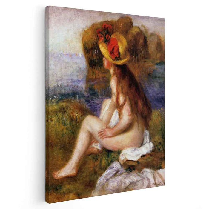 Nude in a Straw Hat (1892) by Pierre-Auguste Renoir
