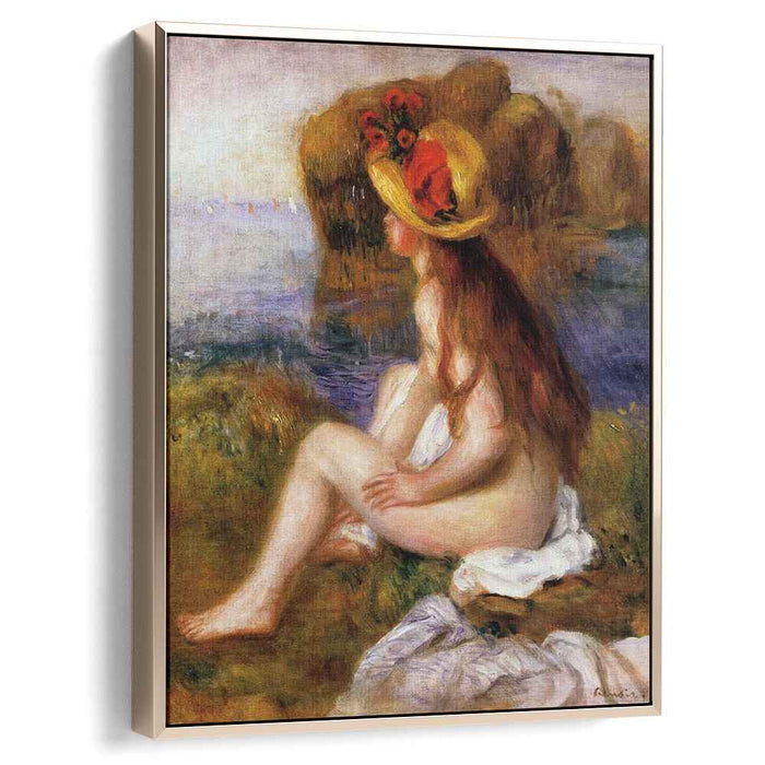Nude in a Straw Hat (1892) by Pierre-Auguste Renoir