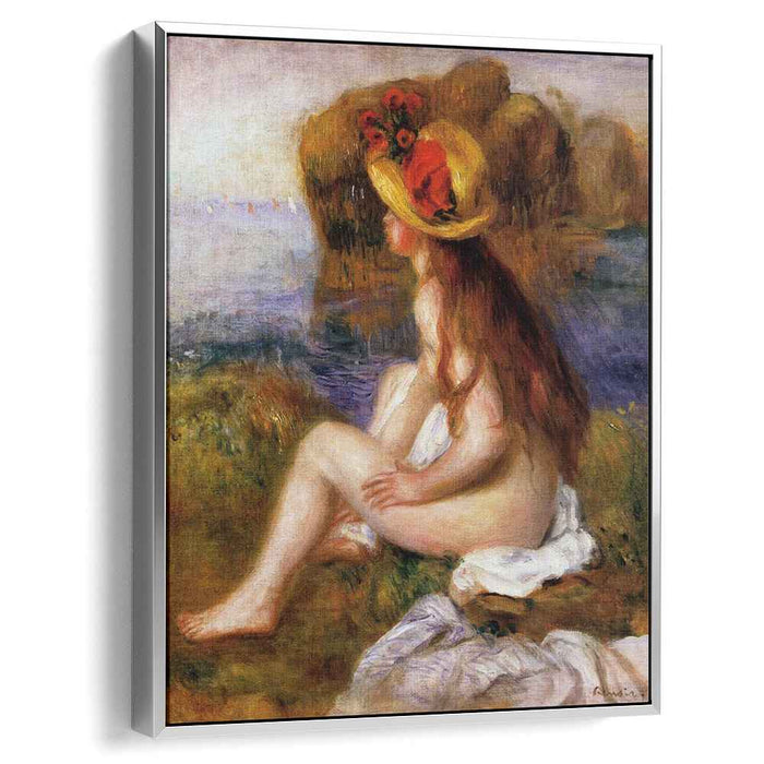 Nude in a Straw Hat (1892) by Pierre-Auguste Renoir
