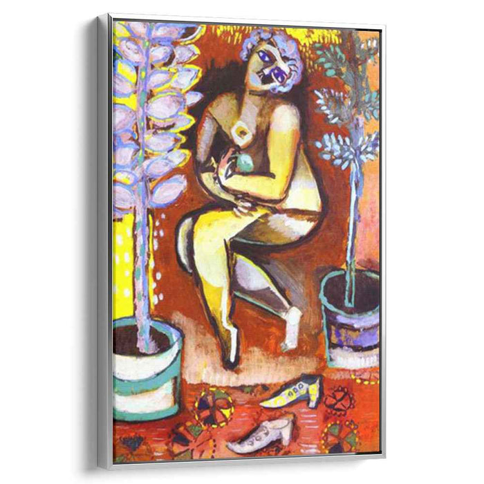 Nude with flowers (1911) by Marc Chagall