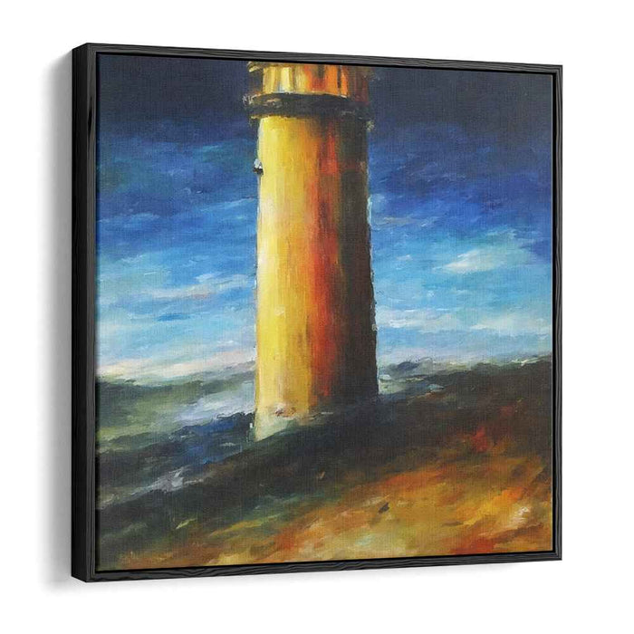 Guiding Light Amidst Chaos: Stormy Lighthouse Canvas Art Print