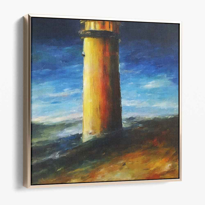 Guiding Light Amidst Chaos: Stormy Lighthouse Canvas Art Print