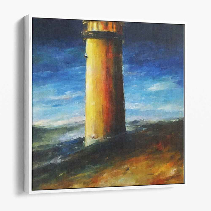 Guiding Light Amidst Chaos: Stormy Lighthouse Canvas Art Print