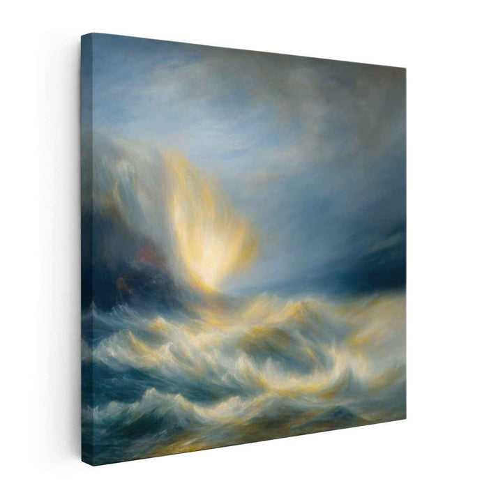 Love's Tide: Romantic Oceanic Canvas Art Print
