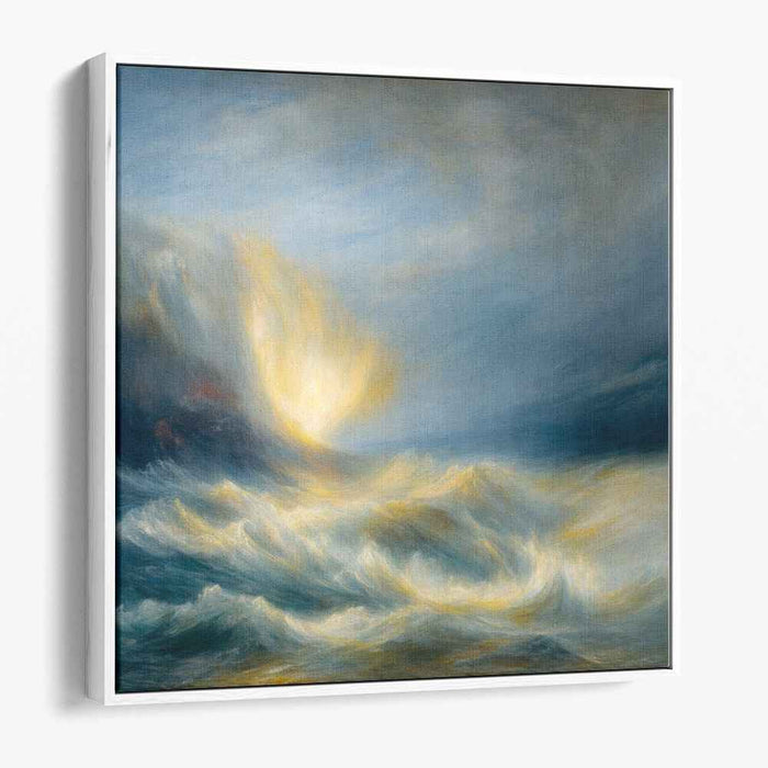 Love's Tide: Romantic Oceanic Canvas Art Print