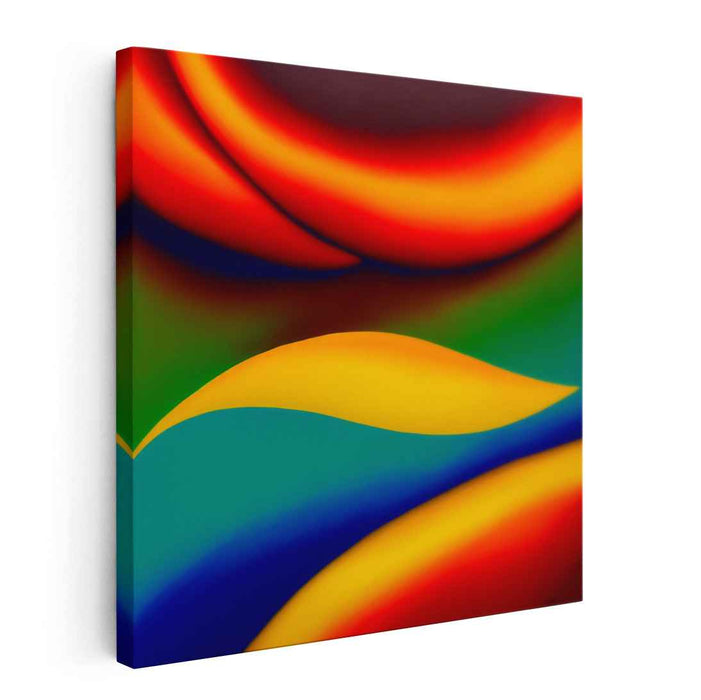 Colorful Abstraction Medley: Abstract Expressionist Color Symphony Canvas Art Print