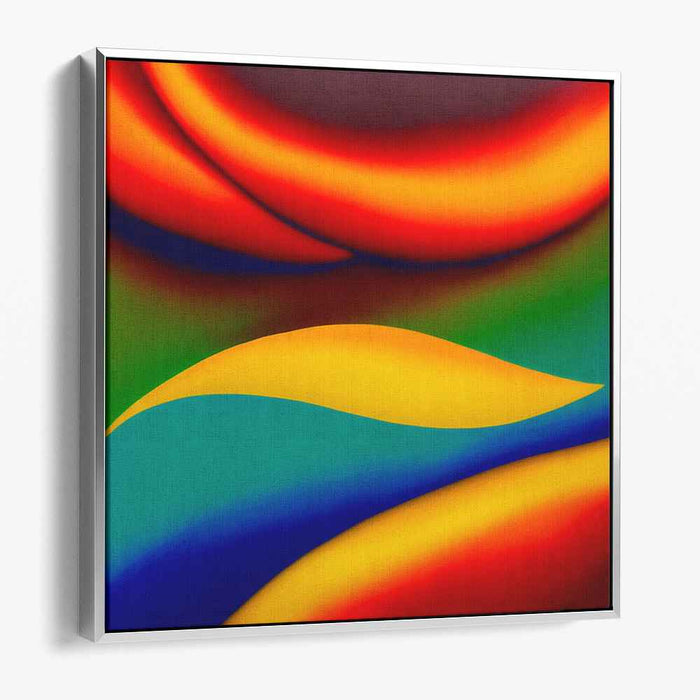 Colorful Abstraction Medley: Abstract Expressionist Color Symphony Canvas Art Print