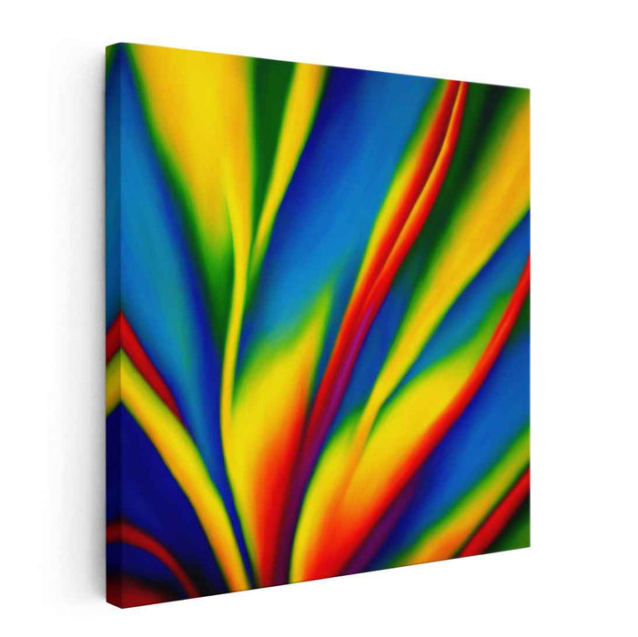 Colorful Energy Burst Painting: Vibrant Abstract Expressionist Canvas Art Print