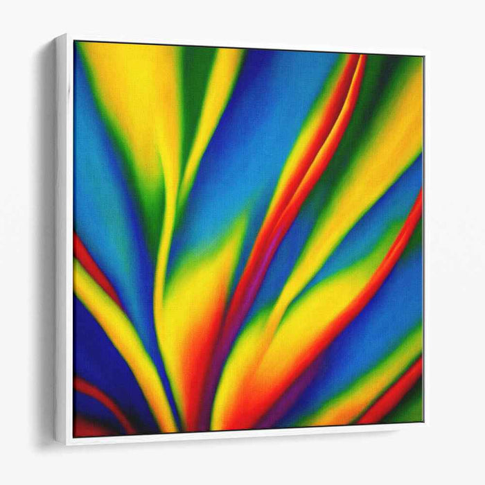 Colorful Energy Burst Painting: Vibrant Abstract Expressionist Canvas Art Print