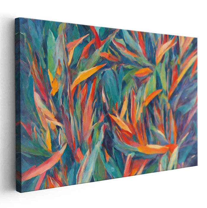 Verdant Palette Symphony: Lush Expressionist Foliage Art