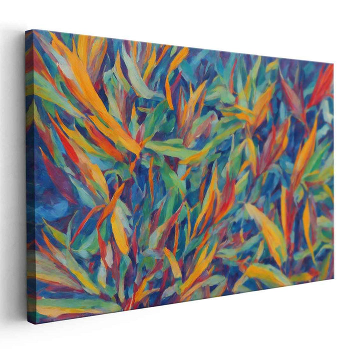 Foliage Kaleidoscope: Vibrant Foliage Canvas Art