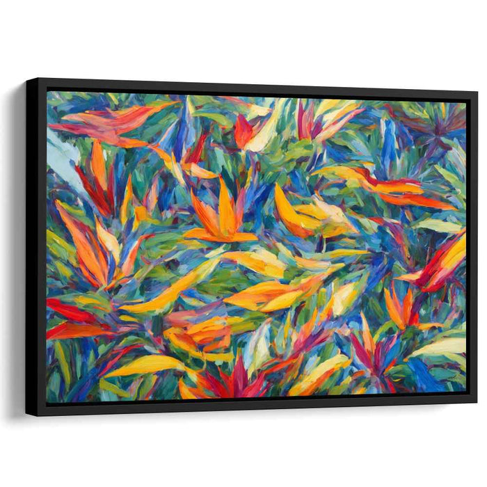 Floral Dreamscape Echo: Vivid Abstract Botanical Canvas Art