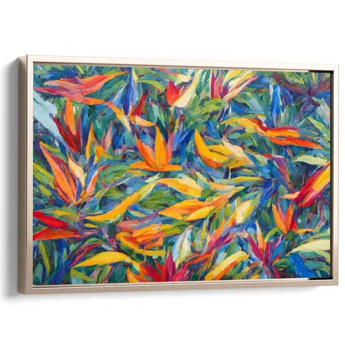 Floral Dreamscape Echo: Vivid Abstract Botanical Canvas Art