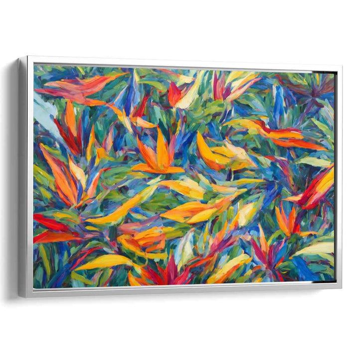 Floral Dreamscape Echo: Vivid Abstract Botanical Canvas Art