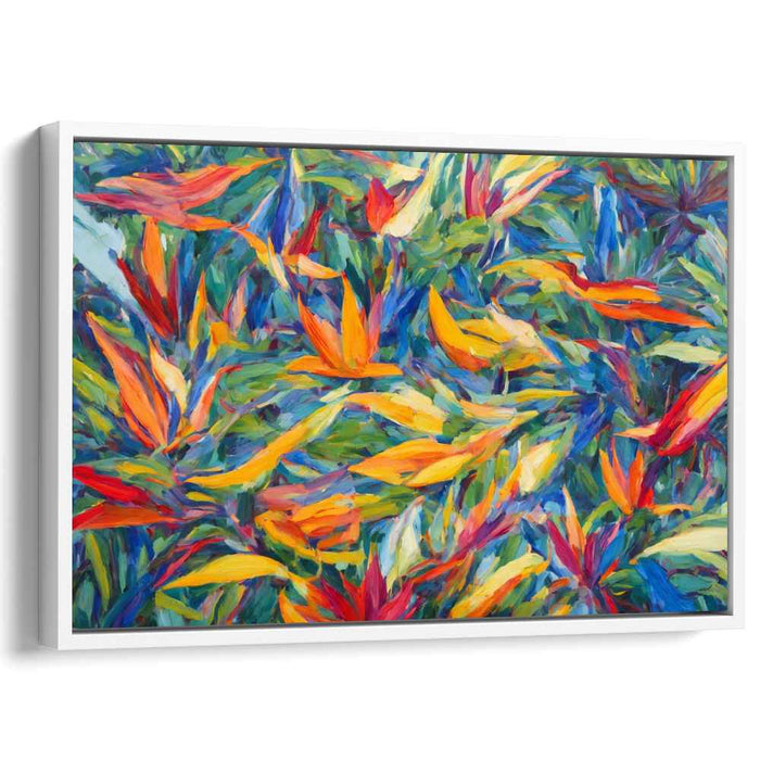 Floral Dreamscape Echo: Vivid Abstract Botanical Canvas Art