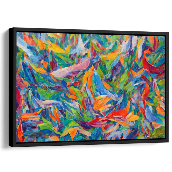 Rainbow Symphony: Vibrant Abstract Expressionist Canvas Art Print