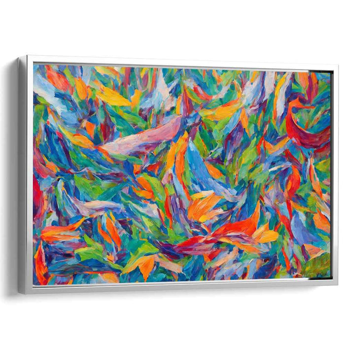 Rainbow Symphony: Vibrant Abstract Expressionist Canvas Art Print