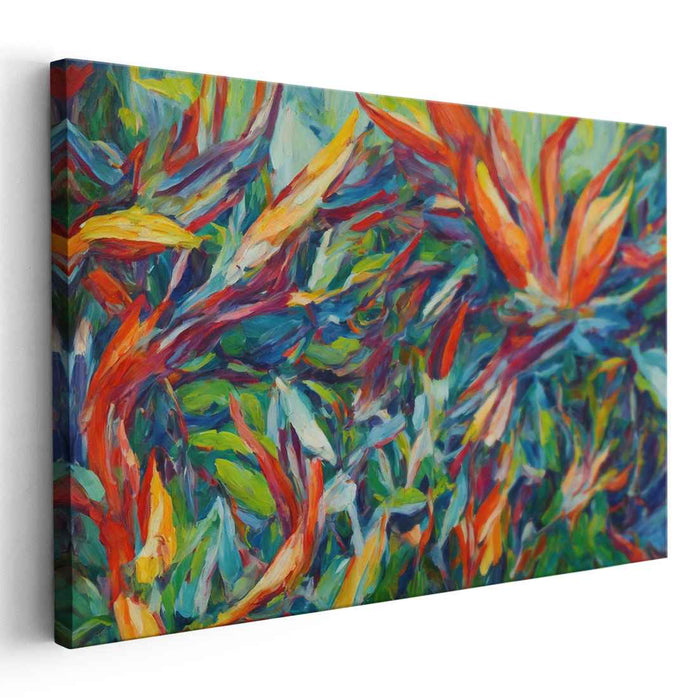 Blooming Splendor: Lush Floral Explosion Canvas Art Print