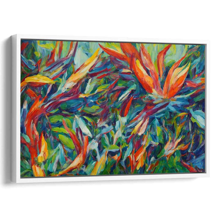 Blooming Splendor: Lush Floral Explosion Canvas Art Print