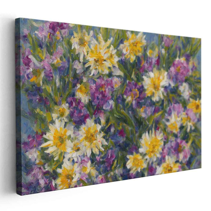 Floral Echoes: Impressionist Blossoms Canvas Art