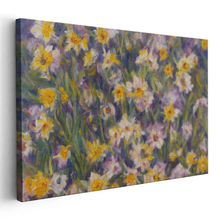 Whirling Blossoms: Impressionist Floral Canvas Art Print