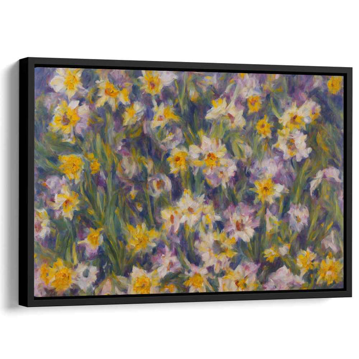 Whirling Blossoms: Impressionist Floral Canvas Art Print