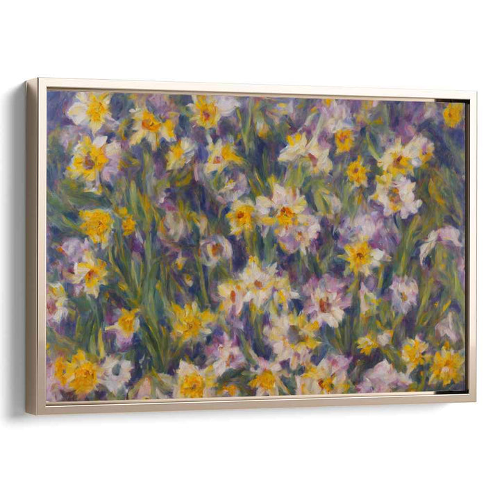 Whirling Blossoms: Impressionist Floral Canvas Art Print
