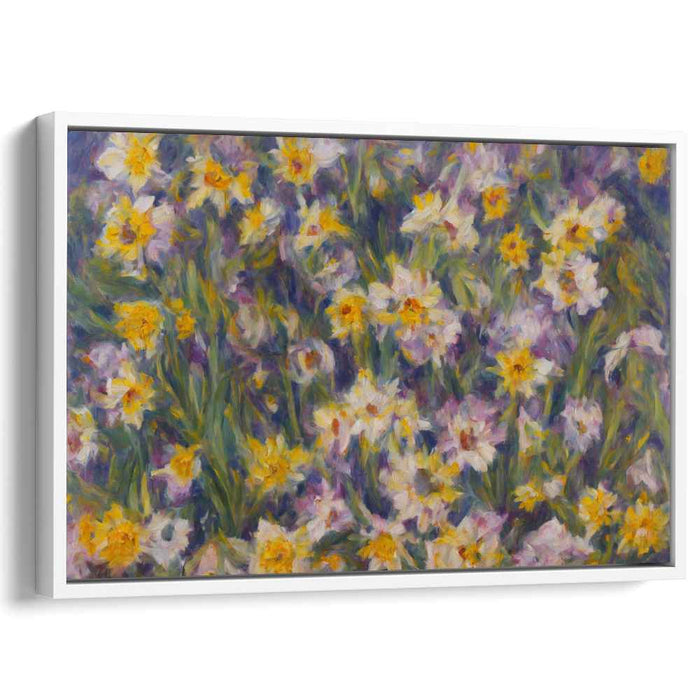 Whirling Blossoms: Impressionist Floral Canvas Art Print