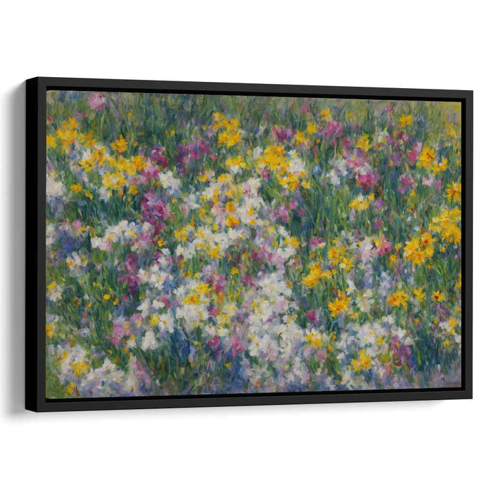 Whispers in Blooming Meadows: Impressionist Meadow of Flowers Canvas Art