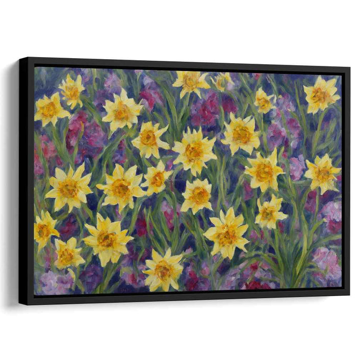 Whispers Of Sunlight Blooms: A Lush Daffodil Garden Canvas Art