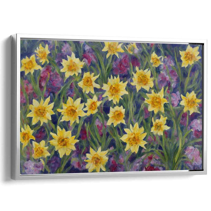 Whispers Of Sunlight Blooms: A Lush Daffodil Garden Canvas Art