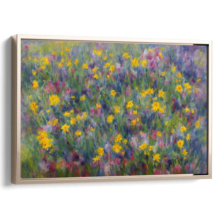 Sunshine Bloom Field: Impressionist Daffodil Landscape Canvas Art
