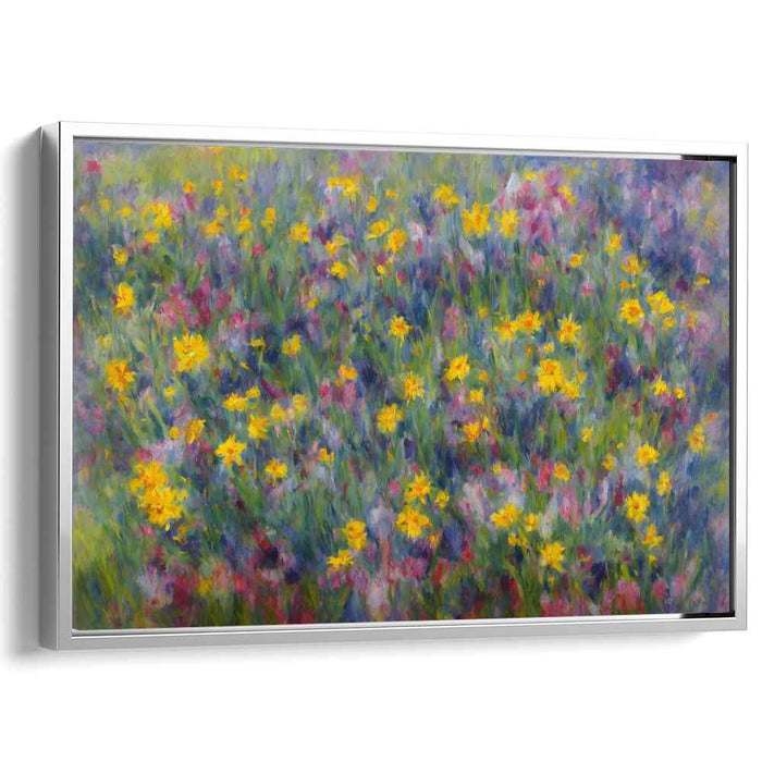 Sunshine Bloom Field: Impressionist Daffodil Landscape Canvas Art
