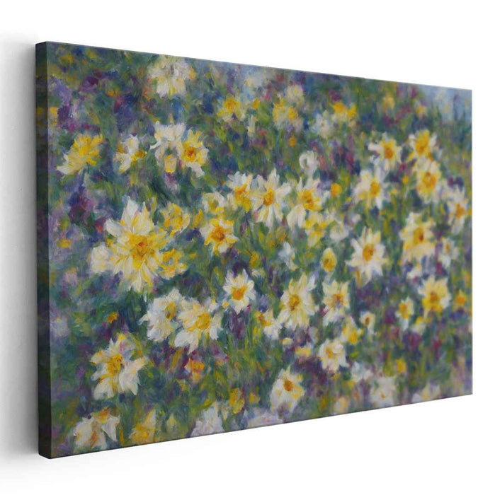 Canvas Garden Symphony: Impressionist Garden Canvas Art Print