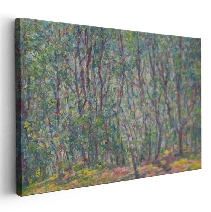 Enchanted Woodland Haven: Serene Impressionist Forest Canvas Art