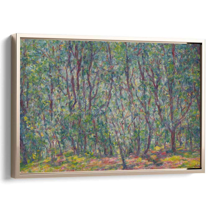 Enchanted Woodland Haven: Serene Impressionist Forest Canvas Art