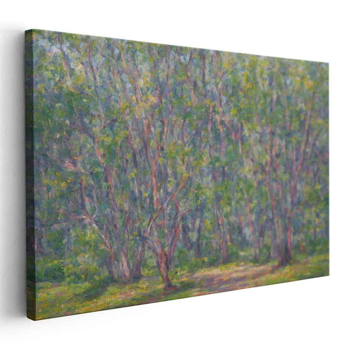 Brushwork Whispers Through Woods: Impressionist Forest Path Canvas Art