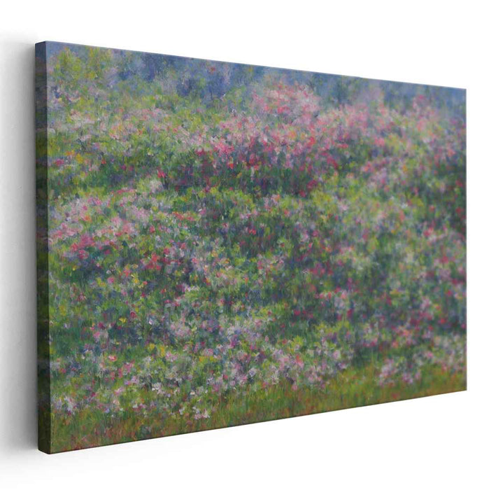 Melodic Petal Harmony: A Symphony of Blossoms - Impressionist Garden Canvas Art