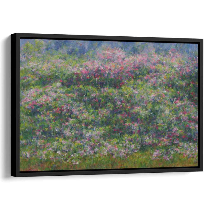 Melodic Petal Harmony: A Symphony of Blossoms - Impressionist Garden Canvas Art