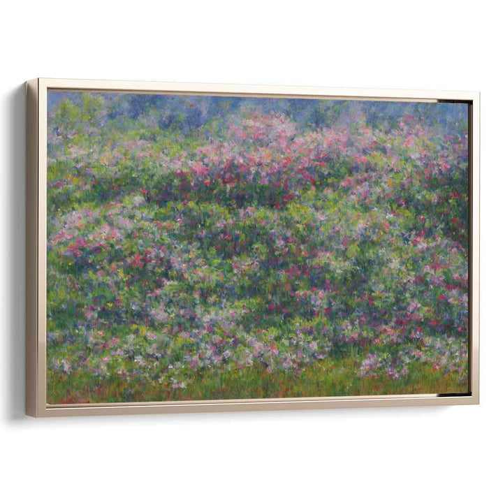 Melodic Petal Harmony: A Symphony of Blossoms - Impressionist Garden Canvas Art