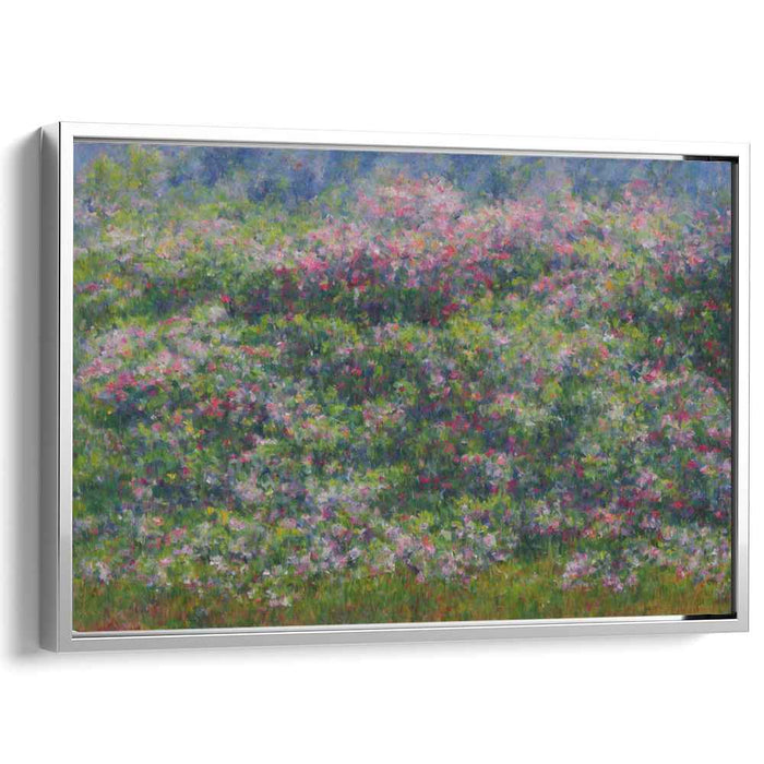 Melodic Petal Harmony: A Symphony of Blossoms - Impressionist Garden Canvas Art