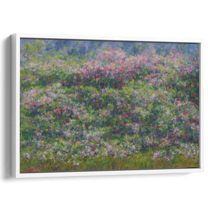 Melodic Petal Harmony: A Symphony of Blossoms - Impressionist Garden Canvas Art