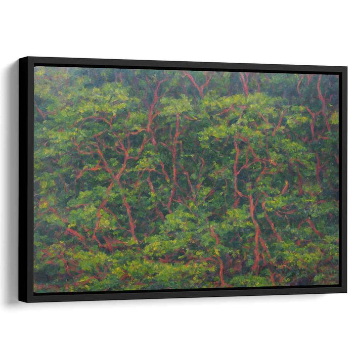 Sylvan Enchantment Weave: A Verdant Forest Tapestry Canvas Art