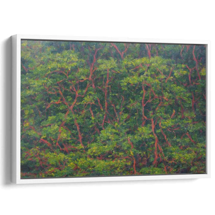 Sylvan Enchantment Weave: A Verdant Forest Tapestry Canvas Art