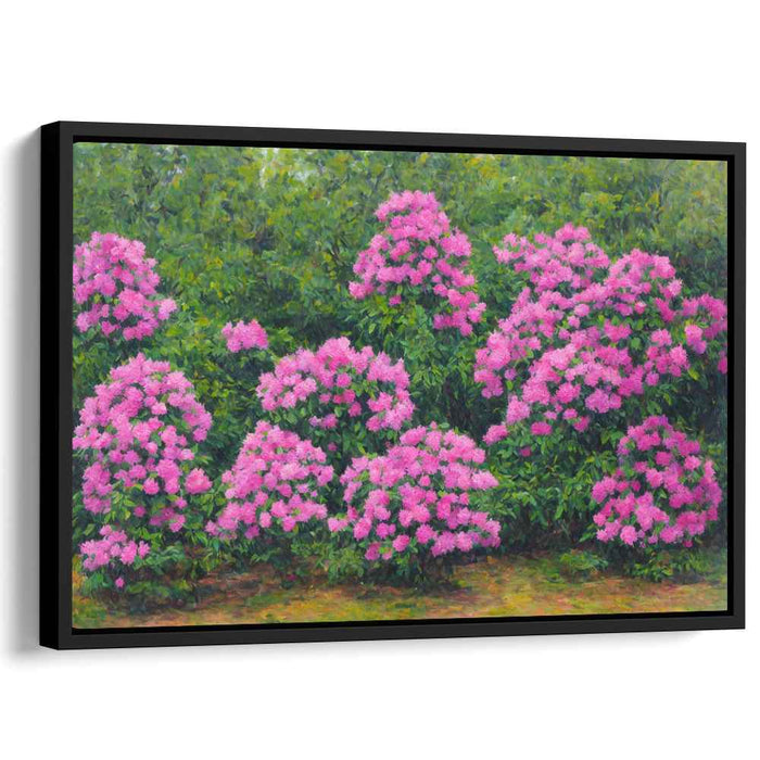Whispers of Petal Haven: Realistic Garden Landscape Canvas Art Print